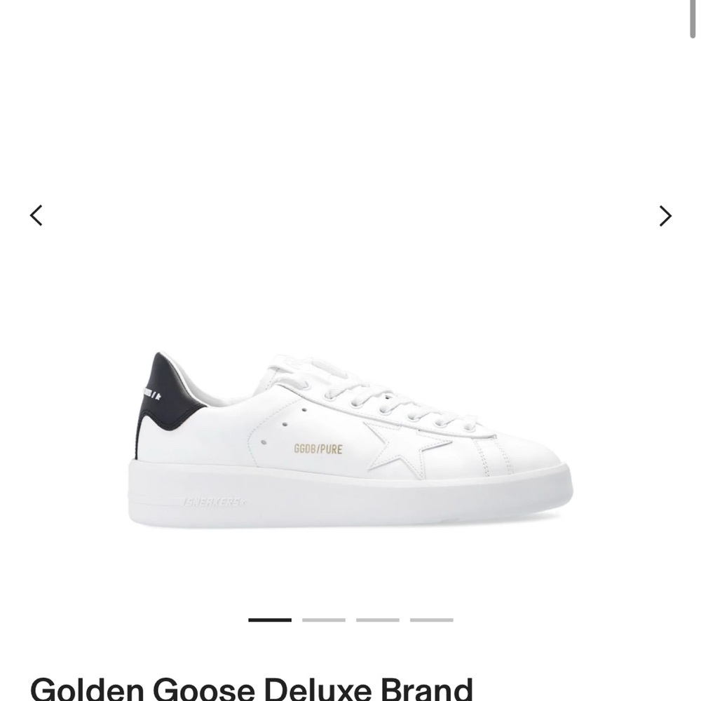 Golden Goose White and Black Sneakers